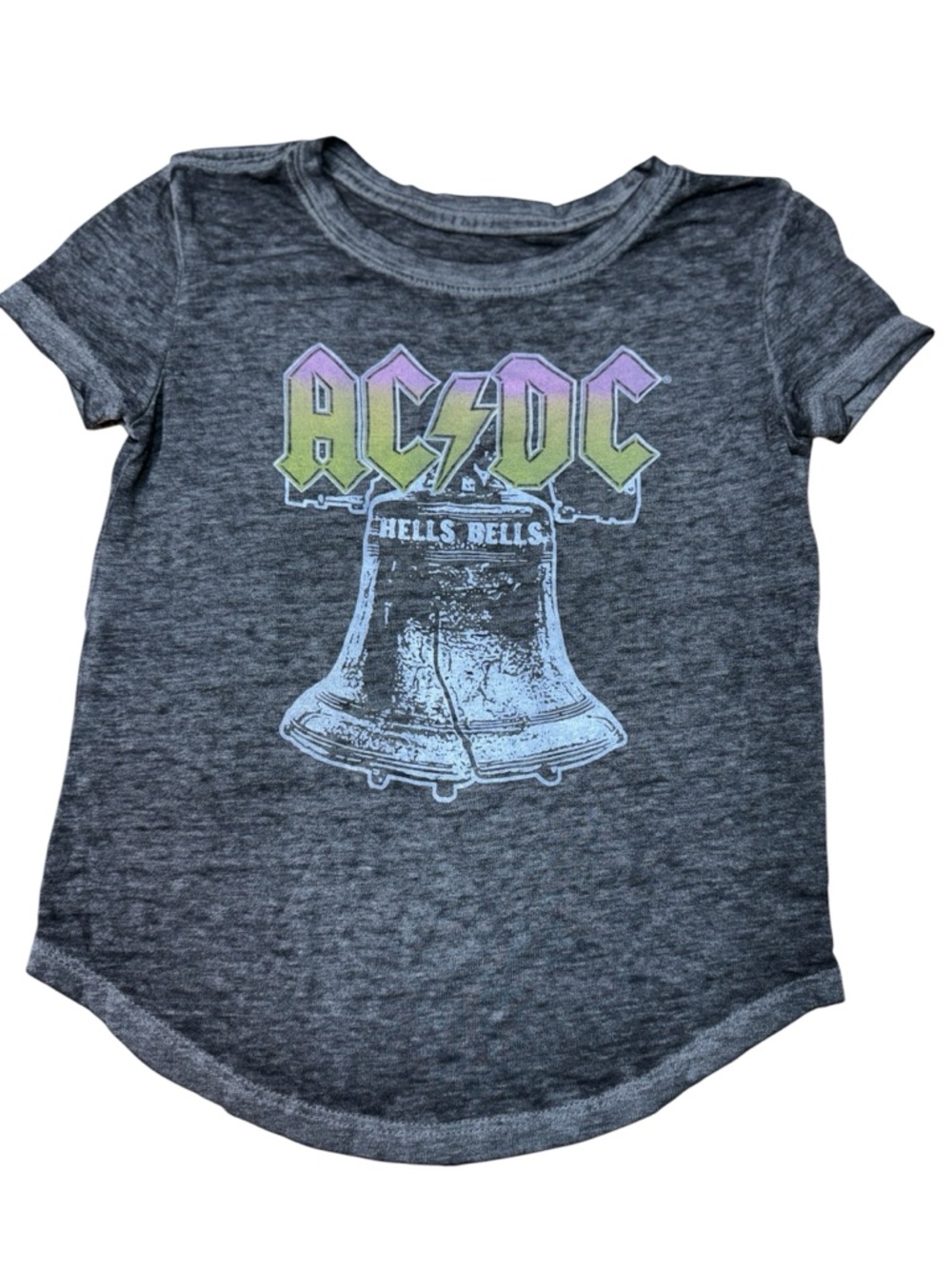 AC/DC Kids Short Sleeve Graphic Tee - heather Charcol